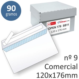 Sobres 120x176 comercial B6R autoadhesivo open  Liderpapel OPEN176