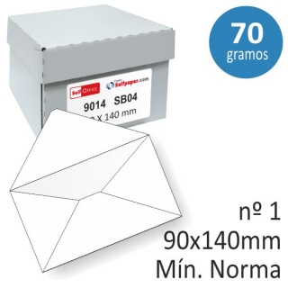 Sobres 90x140 Minimo Normalizado Correos