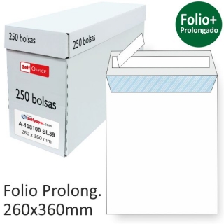 Sobres bolsa 260x360 folio prolongado