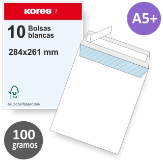 Sobres tipo bolsas 184x261 cuarto