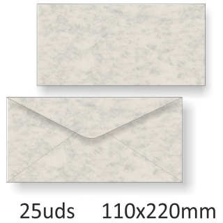 Sobres marmoleados pergamino 110x220mm