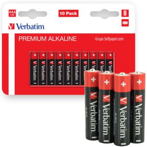 10 pilas Verbatim Alcalinas AAA LR03 Pack Ahorro