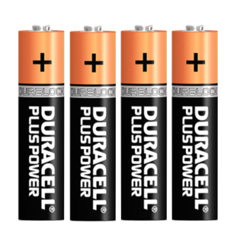 4 pilas baterias duracell plus power lr03 aaa