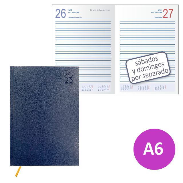 Comprar Agenda mini, Din A6, 10x15 un día pagina, 2021, Corfú azul