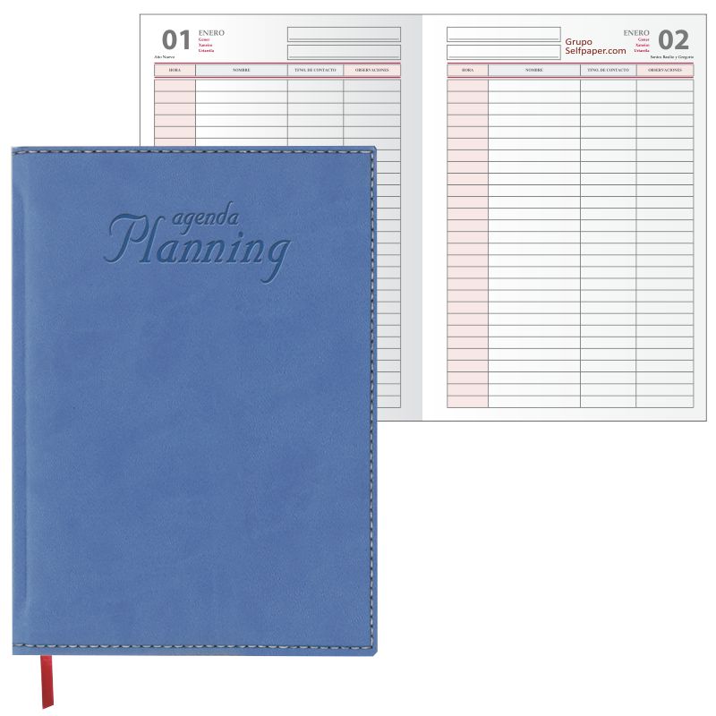 Agenda, Planning, Libro de reservas Perpetuo, Dohe, Azul