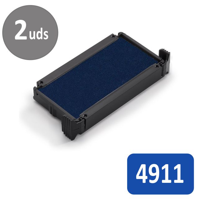 Pack 2 almohadillas de recarga Trodat Printy 4911 Azul