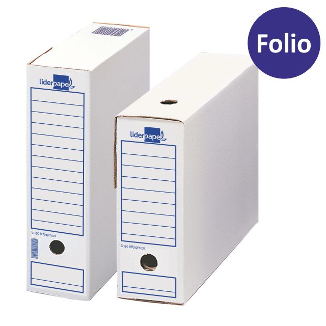 Caja archivo definitivo PP Carchivo folio 100mm azul