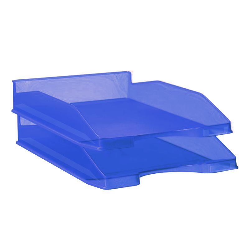 Bandejas de plástico apilables Faibo color azul traslúcido