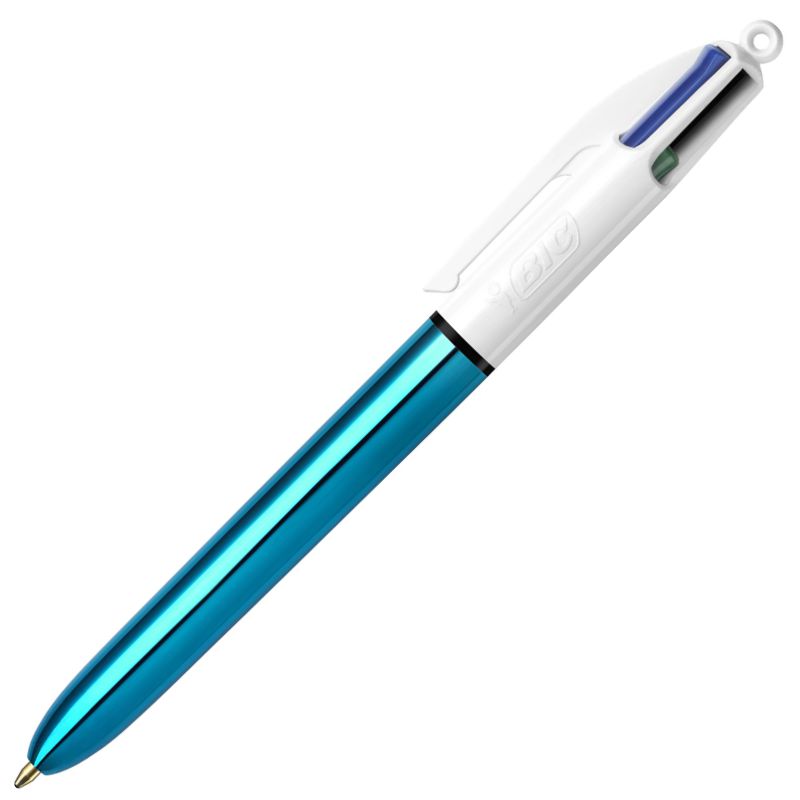 Bolígrafo Bic 4 Colores Shine Azul metalizado 949896