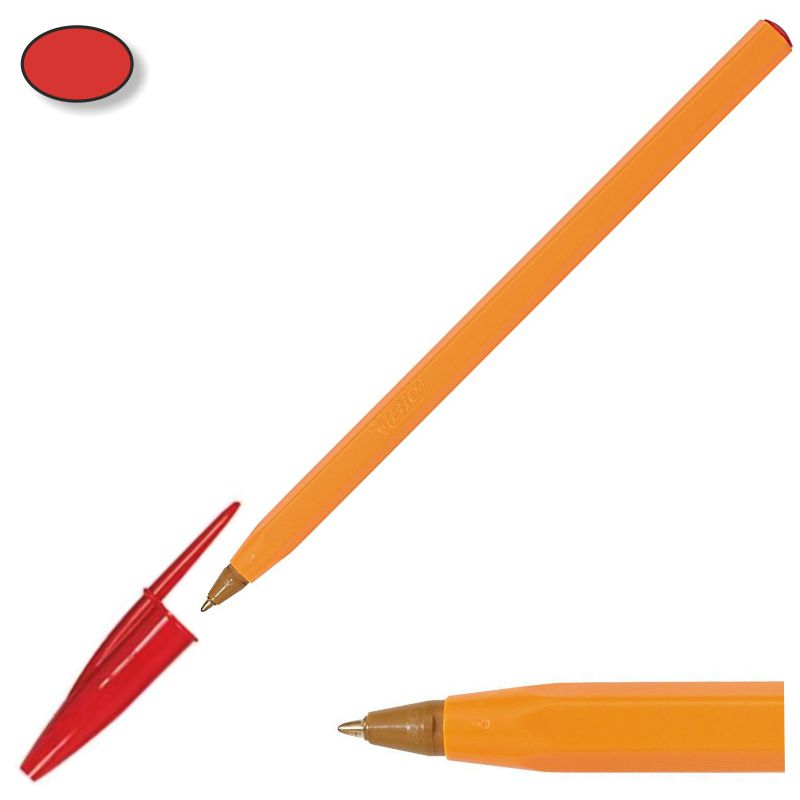 Bolígrafo Bic Naranja Punta Fina Rojo