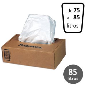 Bolsas residuos para Destructoras de papel Hasta 148 Litros