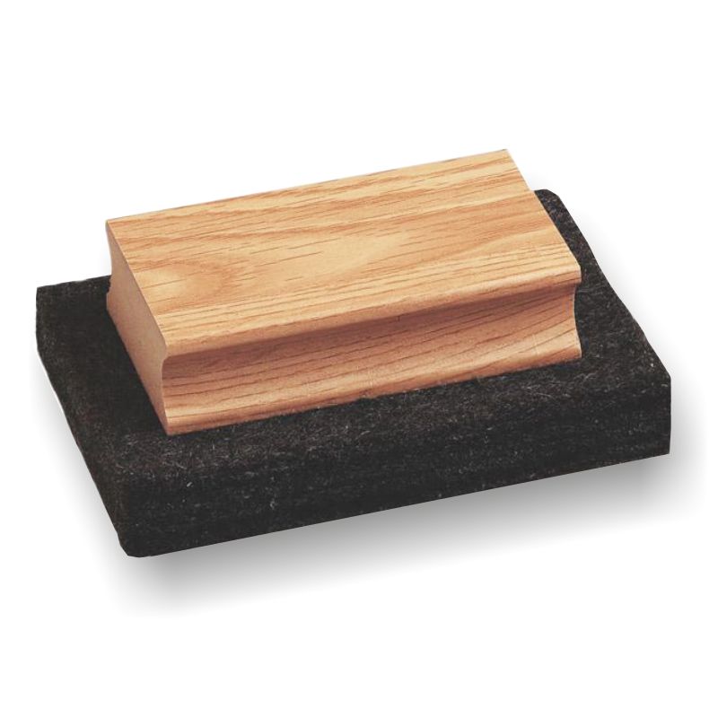 Comprar borrador de madera para tizas en pizarra verde faibo 8x12cm