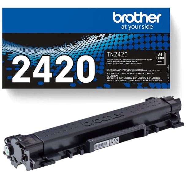 Toner Brother TN-2420 Original alta capacidad TN-2410, Selfpaper.com.