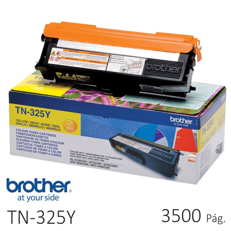 Comprar Brother TN325Y Amarillo, tóner color tinta original 3500 Pág