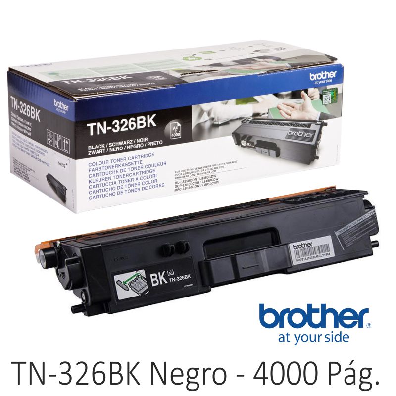 brother tn326bk toner original negro