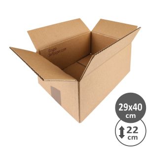 Cajas de embalaje de cartón montable 29x40 x22 cms económica