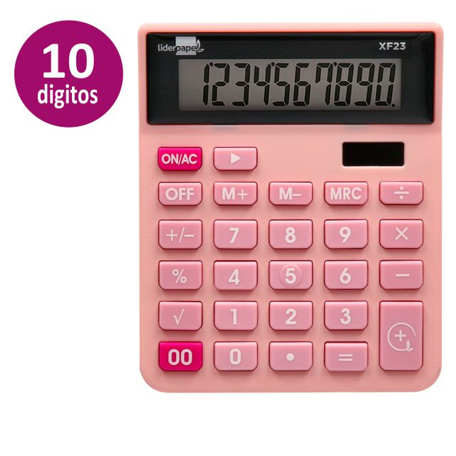 Calculadora Liderpapel Sobremesa XF23,10 digitos color rosa