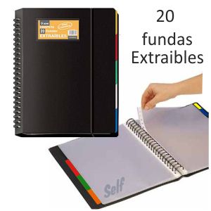Carpeta 20 Fundas Extraibles intercambiables