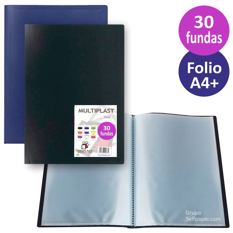 Comprar Carpeta 30 Fundas Multiplast Folio, tarifario, tapas opacas