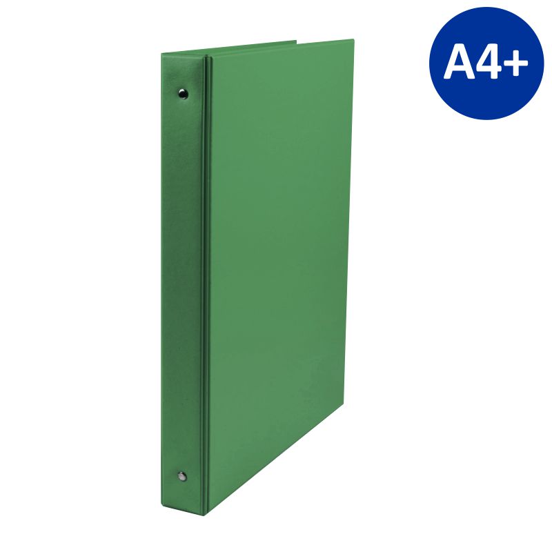 Carpeta 4 anillas 25 mm plástico PVC A4+ folio Verde