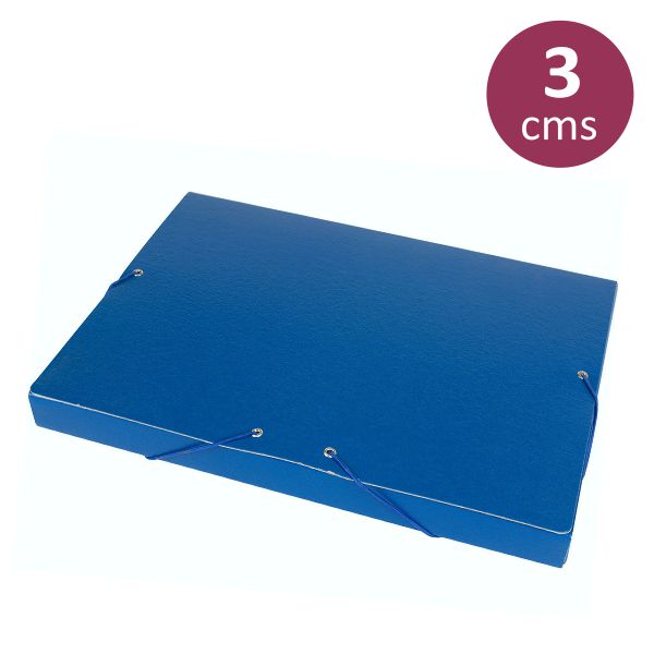Carpeta caja de proyectos lomo 3 cms Liderpapel, Azul