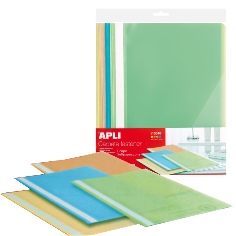 Comprar Carpeta Dossier con Fastener Apli, Pack 4 Colores Frost