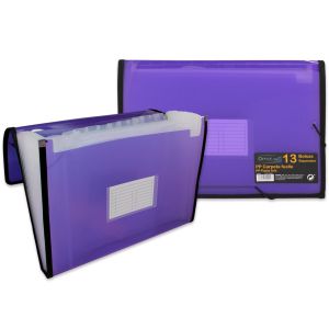 Carpeta fuelle acordeón plástico violeta traslucido 324021