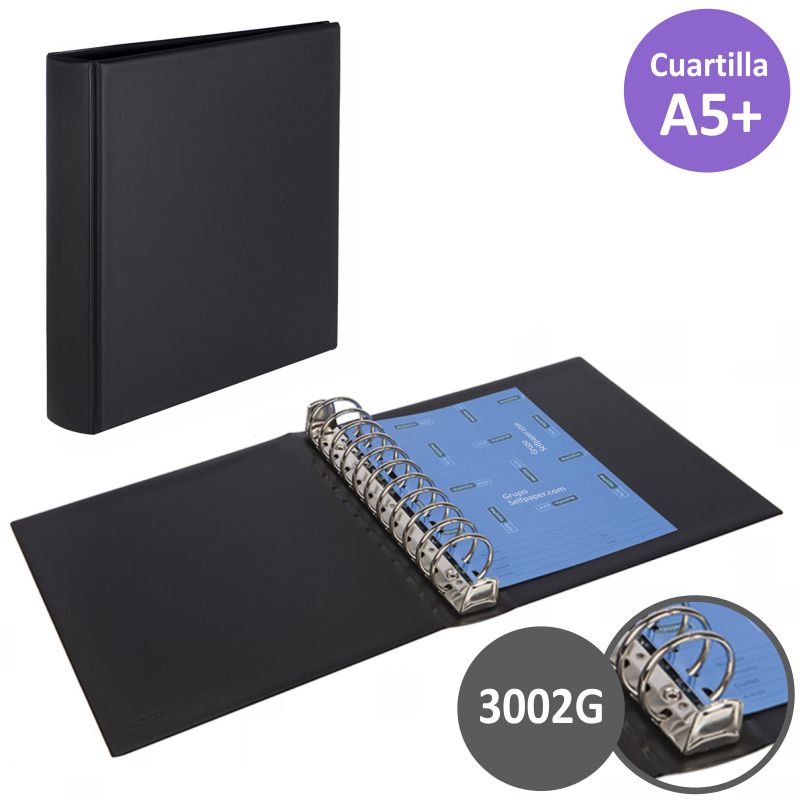 Comprar Carpeta Multifin Alfa 3002-G cuartilla 11 Anillas 40 mm