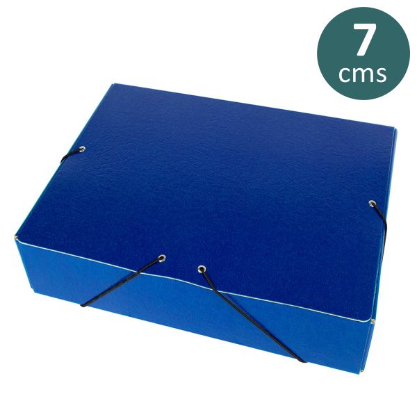 Carpeta Proyectos Q-connect PJ72, lomo 7 cms Azul