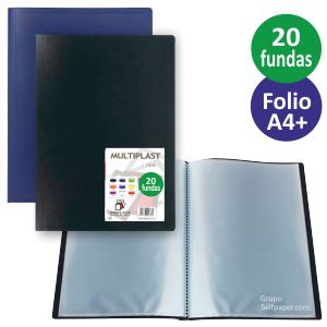 Carpeta tarifario, 20 Fundas Folio, Multiplast,