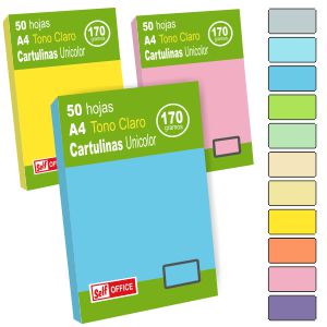 Cartulinas Din A4  Folio colores