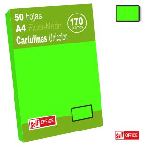 Cartulinas Din A4 Verde fluorescente neon