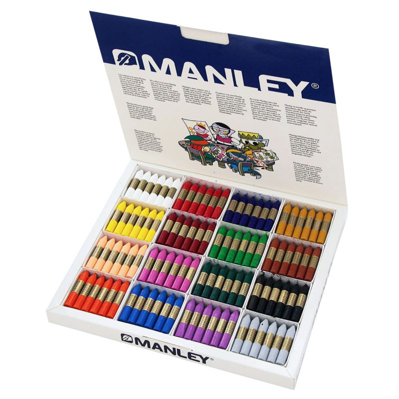 Manley Ceras 6 Unidades | Ceras de Colores Profesionales | Estuche de Ceras  Blandas de Trazo Suave | Pueden Mezclarse los Colores | Colores Surtidos