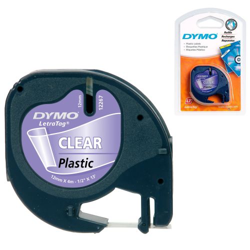 Comprar Cinta Dymo Letratag Plastico Transparente 12267