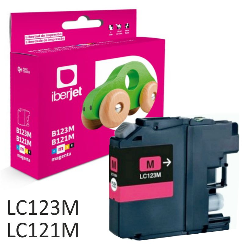 Compatible Brother LC123M color Magenta