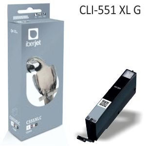 Compatible Canon CLI551XLG, Gris, Cartucho de