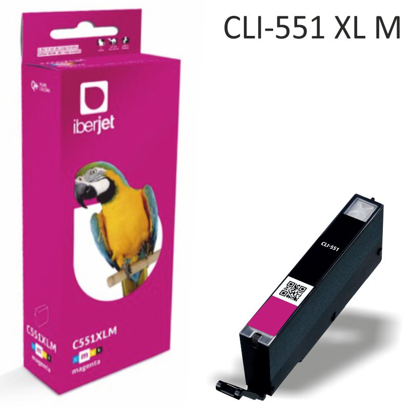 Compatible Canon CLI551XLM, Magenta, Cartucho