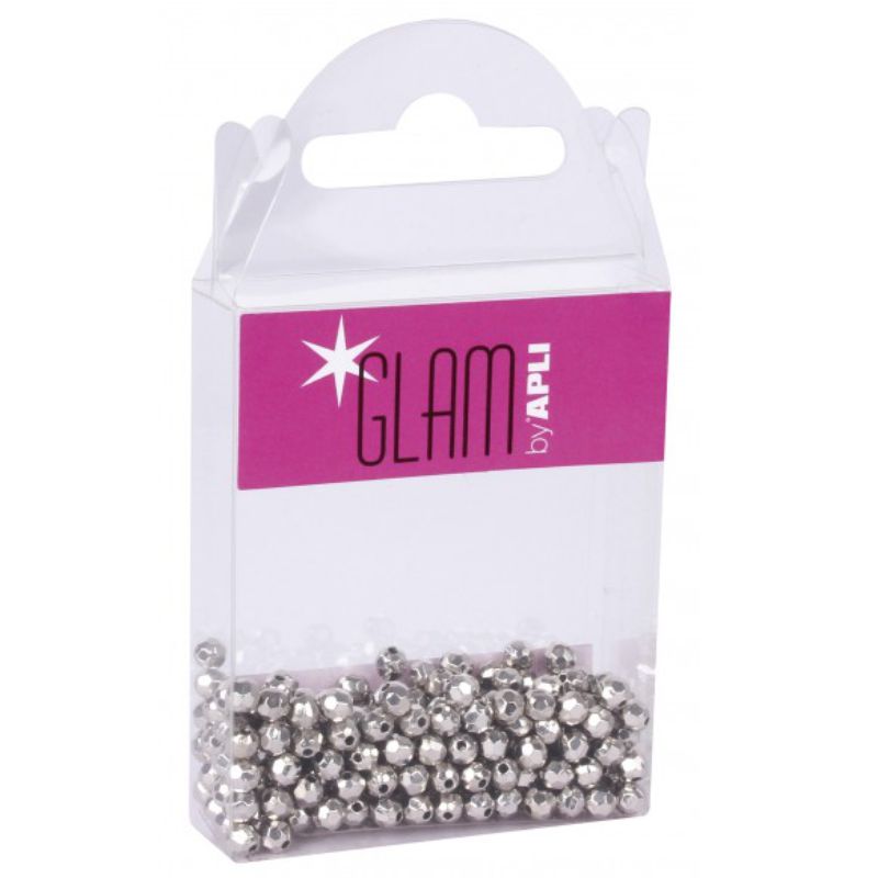 Comprar Cuentas para Collares Apli Glam niquel plata 4 mm
