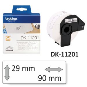 DK-11201 rollo Etiquetas impresora 29x90 400