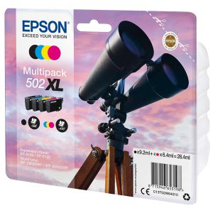 Epson 502XL, Pack ahorro Negro + 3 Colores, Cartuchos tinta