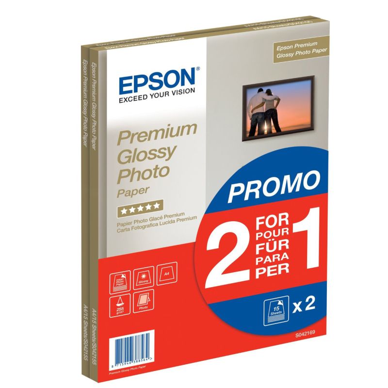 epson premium glossy photo paper din a4 promo 2x1