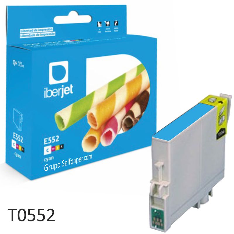 Epson T0552 azul Cyan, cartucho tinta compatible