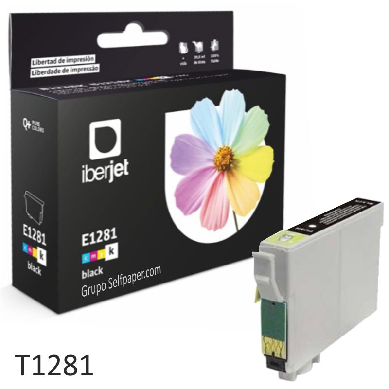 Epson T1281 XL Negro - cartucho compatible S22 SX125 SX420