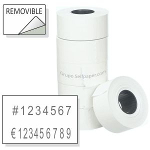 Etiquetas etiquetadora 26x16 mm rectas removibles