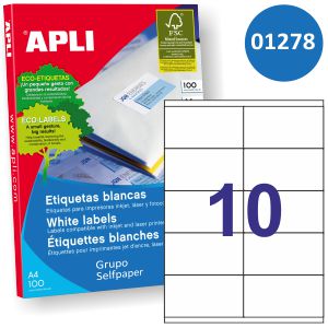 Etiquetas Impresora Apli 01278, Caja