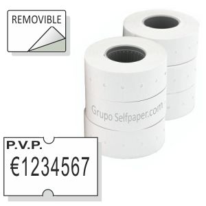 Etiquetas maquina precios 21x12 PVP blanco