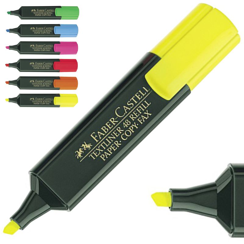 Faber-Castell Textliner 48 Refill – Paquete de 3 subrayadores , verde  neón : : Oficina y papelería