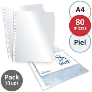Fundas plastico Multitaladro Din A4 Premium Dohe Paquete 10