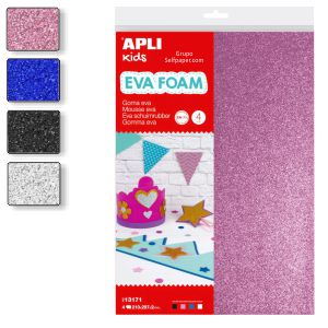 Goma Eva purpurina Din A4