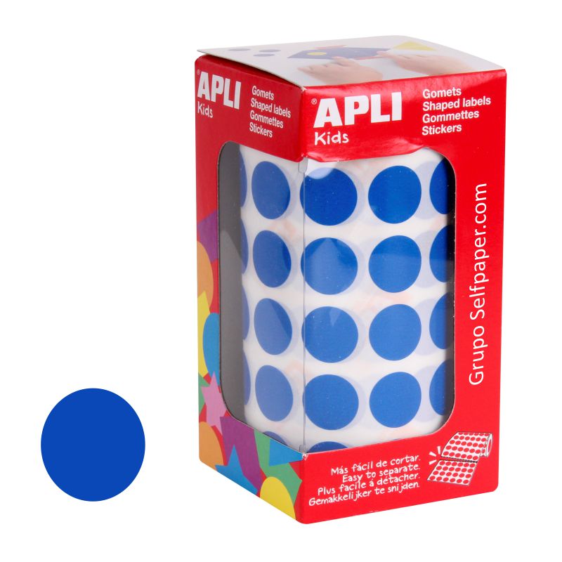 Gomets Apli 4856 crculos adhesivos 15mm Azul